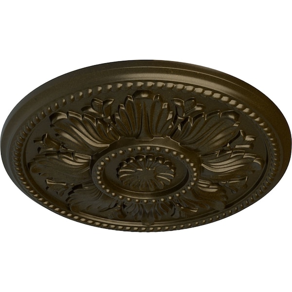 Edinburgh Ceiling Medallion (Fits Canopies Up To 5 1/4), Hand-Painted Green Gold, 18OD X 1 3/4P